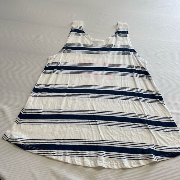 Soul Cycle Blue White Stripe Racerback Muscle Tank Top Size Small New - Picture 5 of 6
